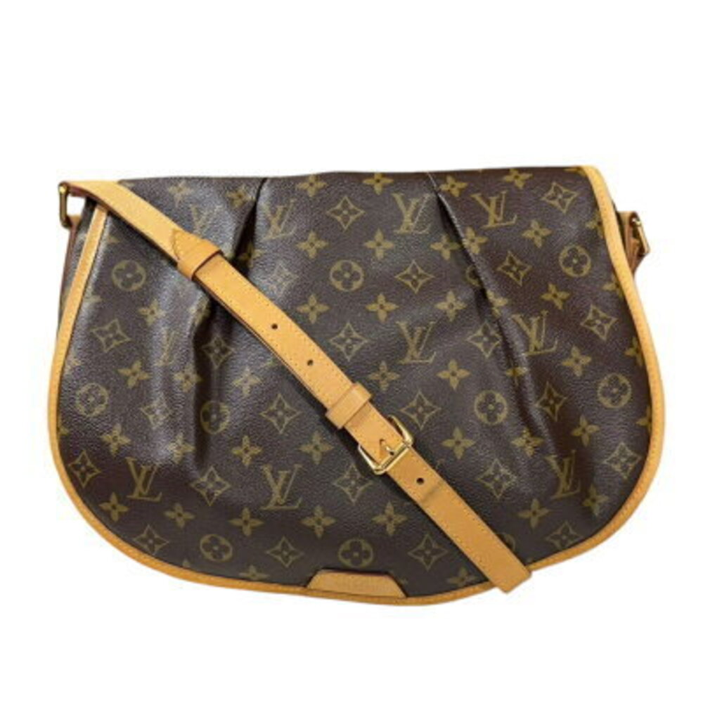 Louis Vuitton Menilmontant Monogram Shoulder Bag Canvas Brown